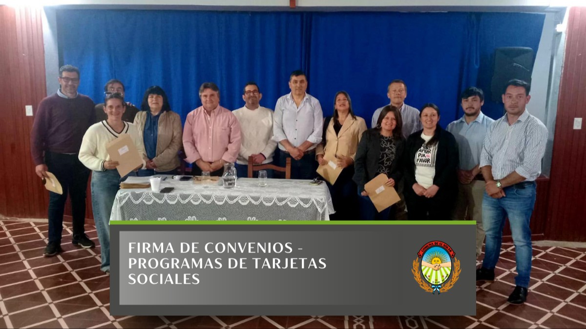 FIRMA DE CONVENIOS - PROGRAMAS DE TARJETAS SOCIALES