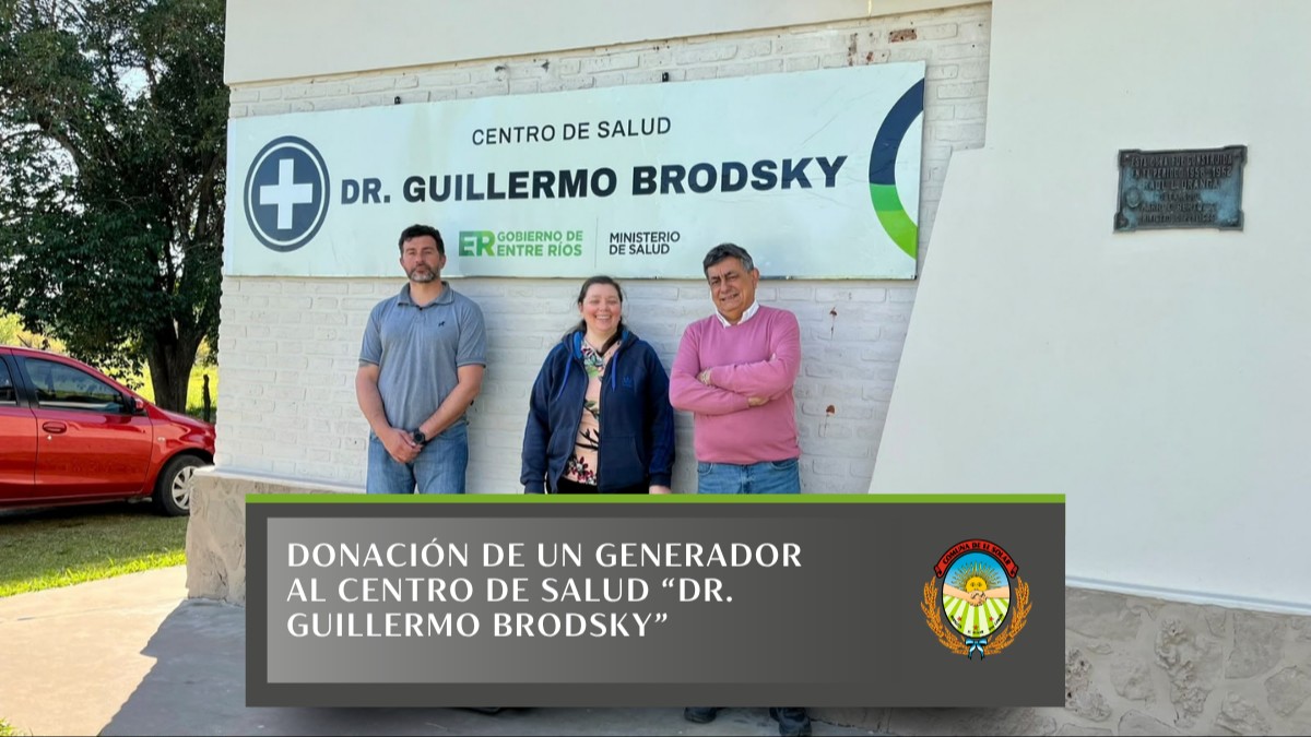 DONACIÓN DE UN GENERADOR AL CENTRO DE SALUD "DR. GUILLERMO BRODSKY"
